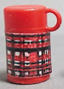 Dollhouse Miniature Thermos-Red