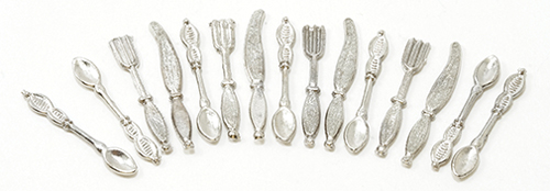 Dollhouse Miniature Silverware, 16Pk