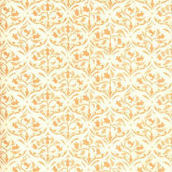 Dollhouse Miniature Wallpaper: Tulip Arabesque, Ivory