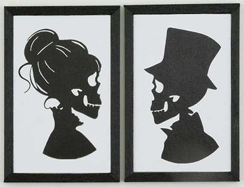 Skeleton Couple Picture Set, 2 Piece