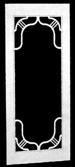 Dollhouse Miniature Victorian Screen Door, 2-7/8 X 6-11/16 H