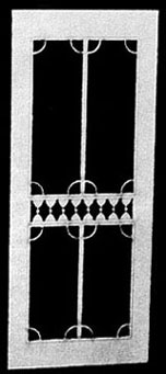 Dollhouse Miniature Victorian Screen Door, 2-7/8 X 6-11/16 H