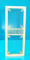 Dollhouse Miniature Victorian Screen Door, 2-7/8 X 6-11/16 H