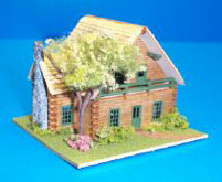 Dollhouse Miniature Log Cabin Lodge