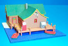 Dollhouse Miniature Fishing Lodge Kit