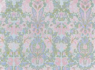 Dollhouse Miniature Wallpaper, Bonjour, Blue