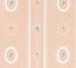 Dollhouse Miniature Wallpaper, Cameo Stripe Reverse, Peach