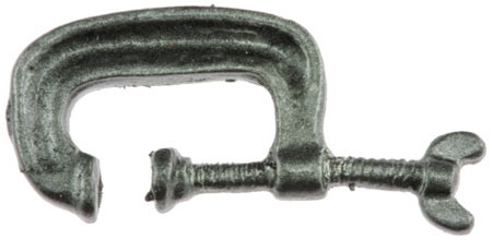 Dollhouse Miniature Pewter C-Clamp