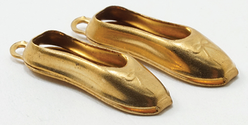 Dollhouse Miniature Ballet Slippers-Gold