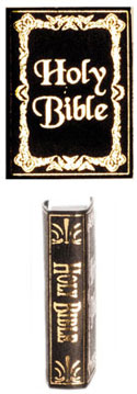 Dollhouse Miniature Holy Bible, Black, 1pc