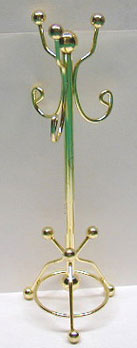 Dollhouse Miniature Brass Coat Rack