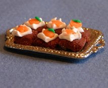 Dollhouse Miniature Brownies, Halloween, Vanilla