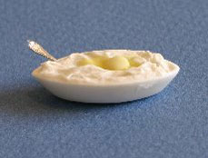 Dollhouse Miniature Mashed Potatoes Side Dish