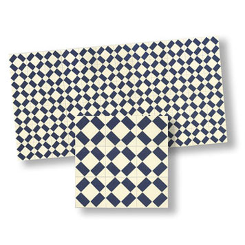 Dollhouse Miniature Mosaic Floor Tiles, 4pc