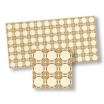 Dollhouse Miniature Mosaic Floor Tiles, 4pc