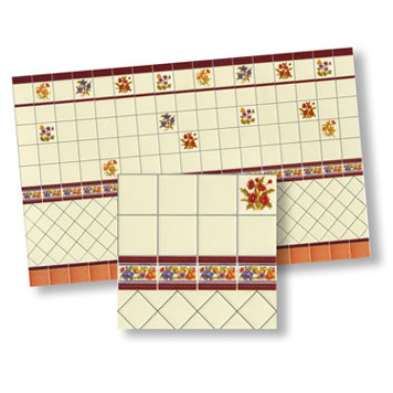Dollhouse Miniature Tile, Mediterranean. 4Pk
