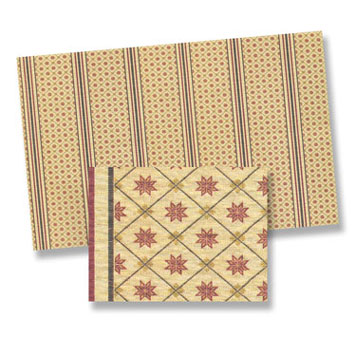 Dollhouse Miniature Gofrado Wallpaper, 6pc